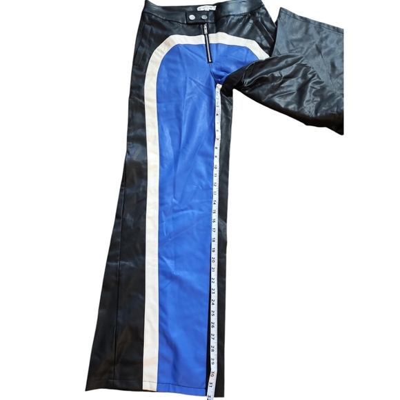 New Free People straight fit vegan Leather Pants sz S - Picture 13 of 14